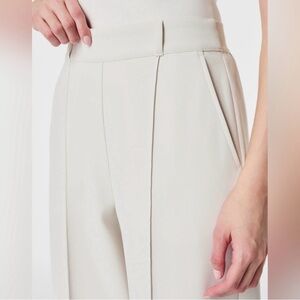SPANX Cream (XL) Opacity Crepe Wide Leg Pants
